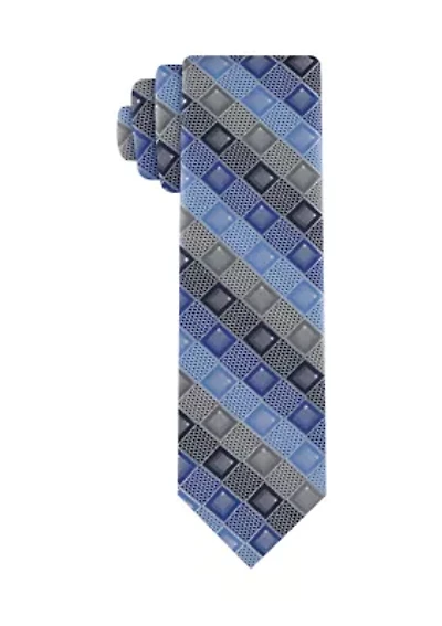 Textured Geometric Square Tie