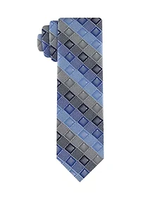 Textured Geometric Square Tie