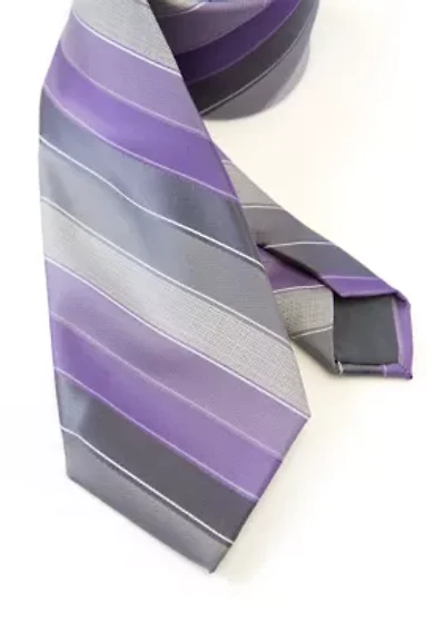 Textured Linen Stripe Tie