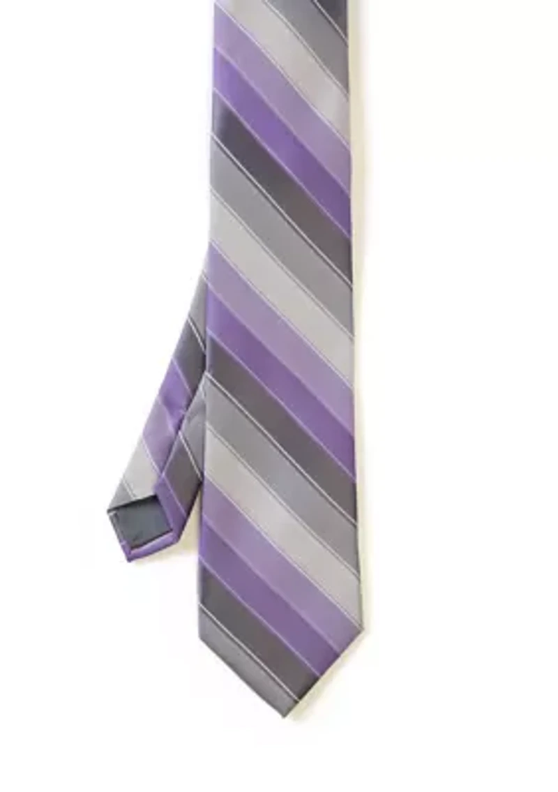 Textured Linen Stripe Tie