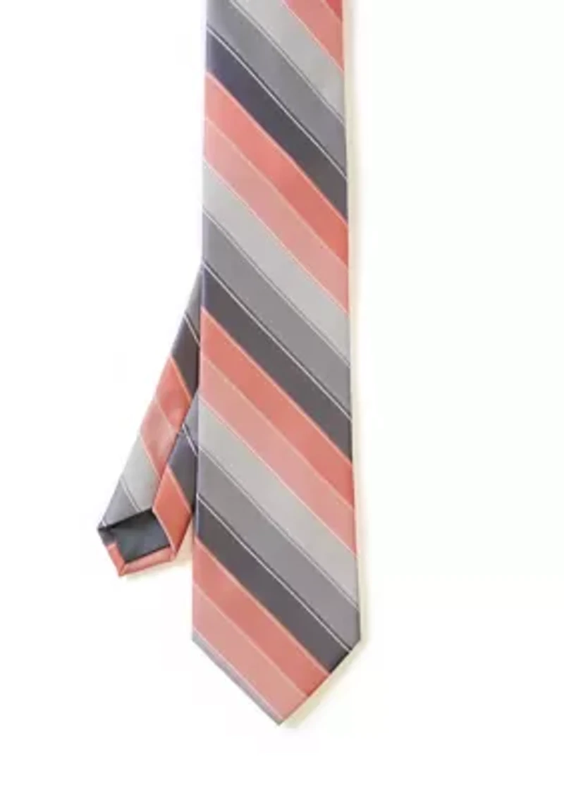 Textured Linen Stripe Tie