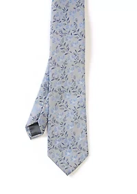 Textured Small Floral Printed Tie