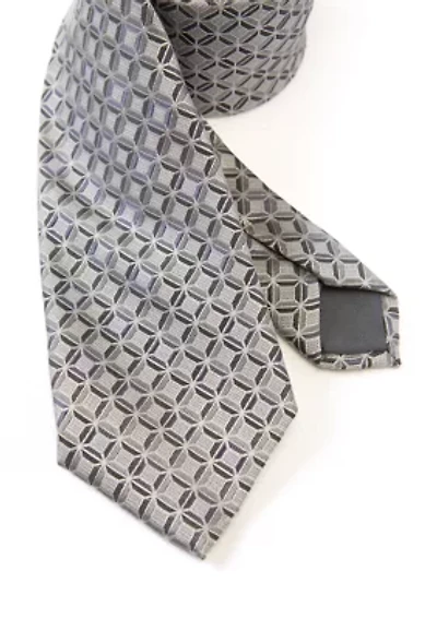 Textured Connecting Geo Printed Tie
