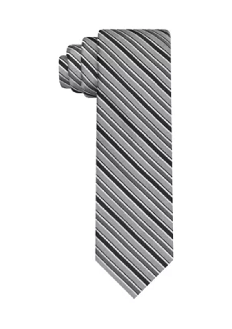 Textured Satin Striped Tie