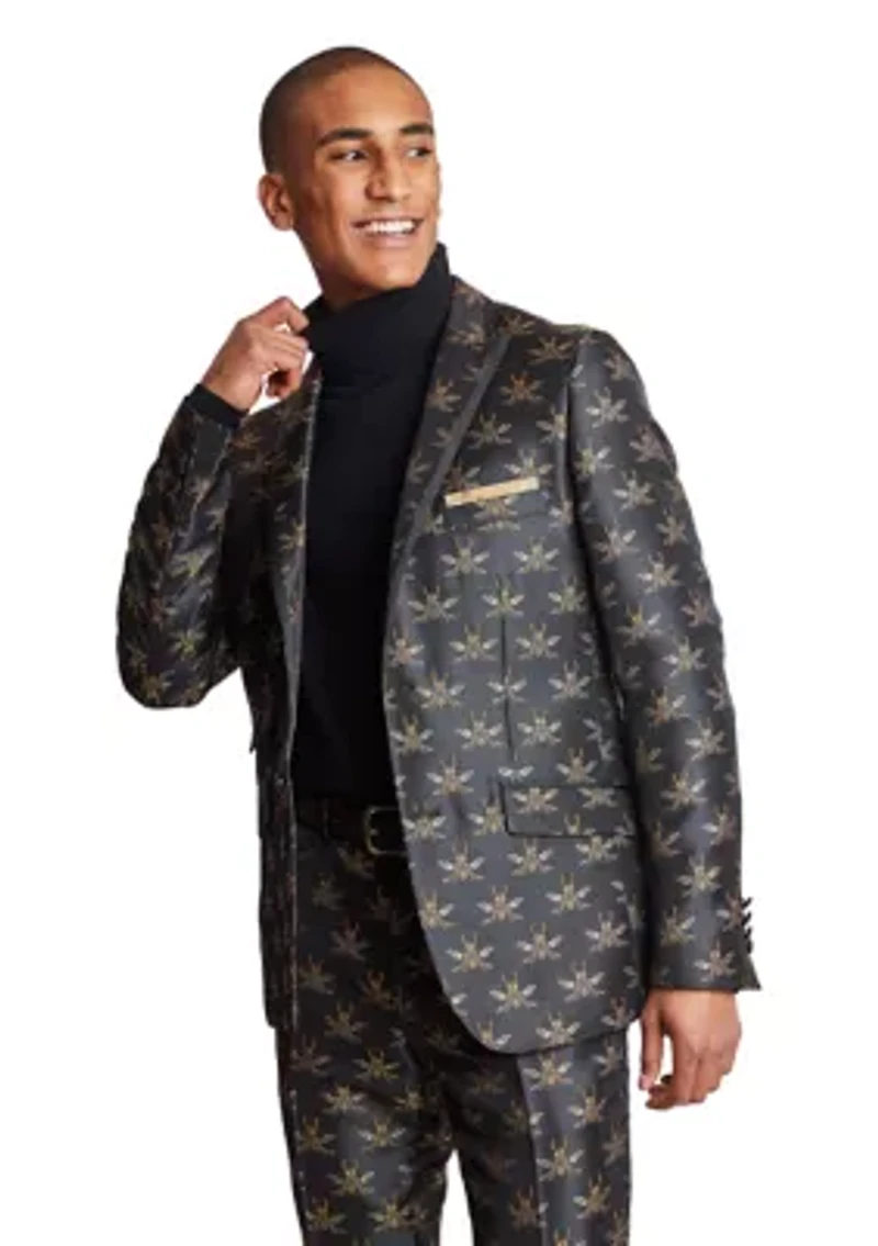 Printed Tuxedo Jacket