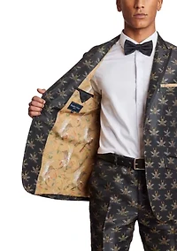Printed Tuxedo Jacket