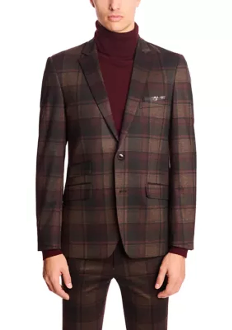 Men's Plaid Suit Separate Jacket