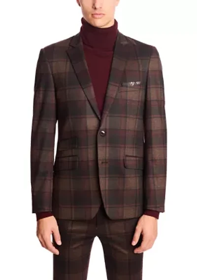 Men's Plaid Suit Separate Jacket