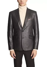 Men's Black Vegan Leather Suit Separate Jacket