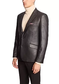 Men's Black Vegan Leather Suit Separate Jacket