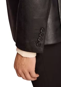 Men's Black Vegan Leather Suit Separate Jacket