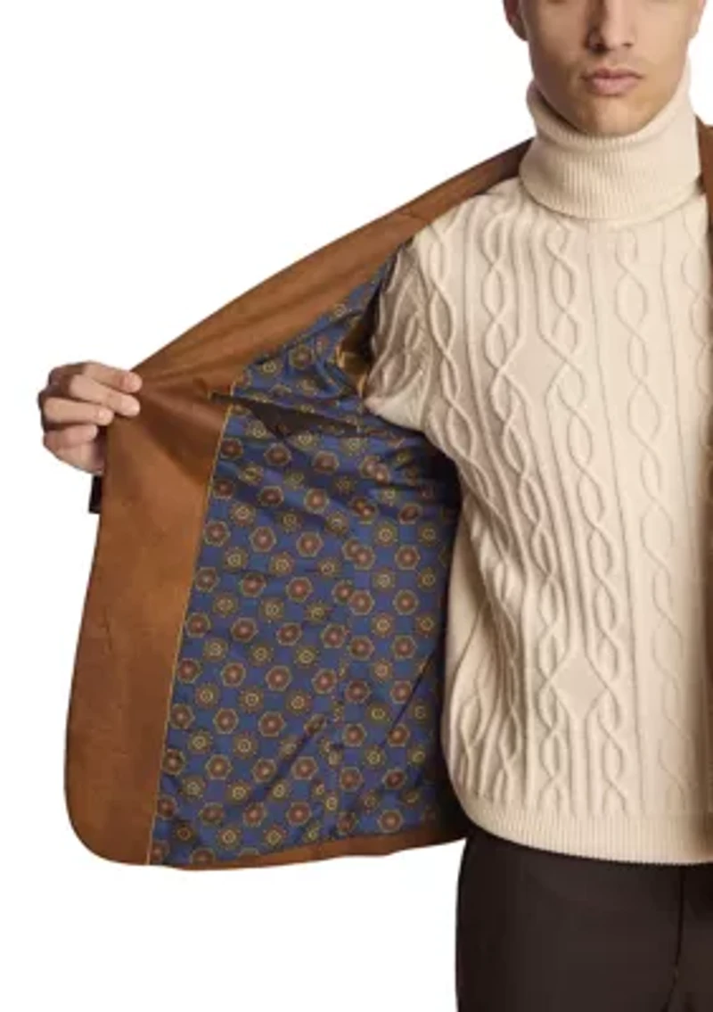 Men's Caramel Vegan Leather Suit Separate Jacket