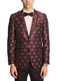 Men's Dark Cherry Bees Dinner Jacket