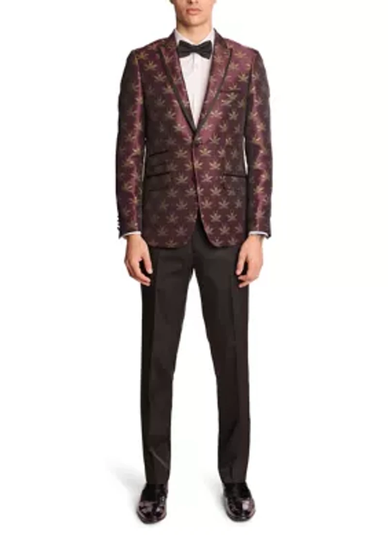 Men's Dark Cherry Bees Dinner Jacket