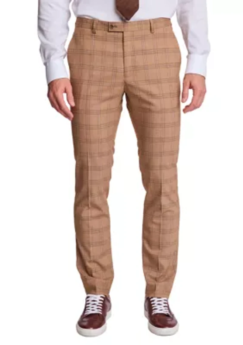 Men's Plaid Suit Pants