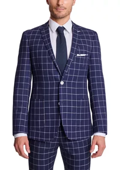 Men's Windowpane Suit Jacket