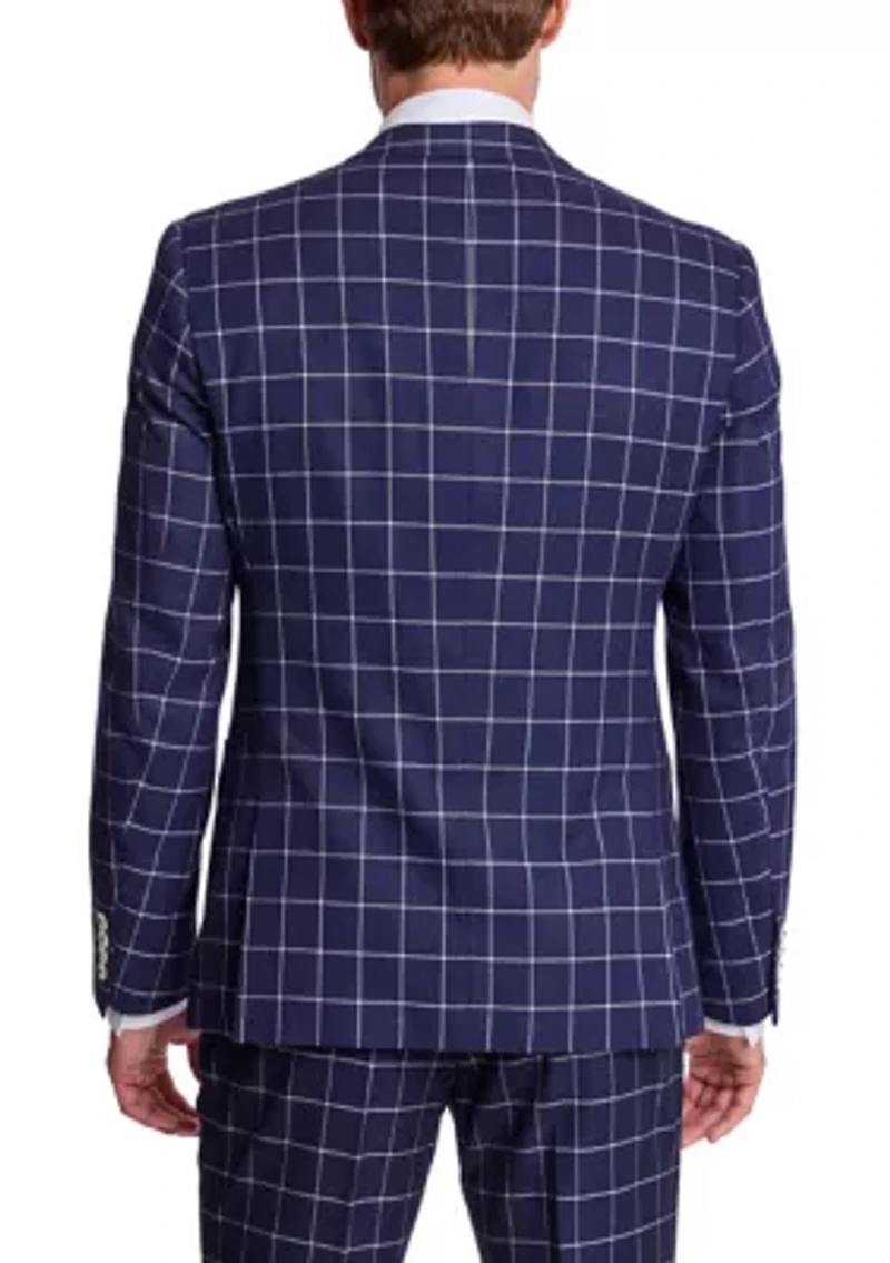 Men's Windowpane Suit Jacket