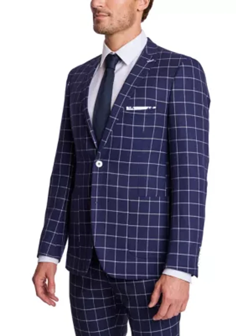 Men's Windowpane Suit Jacket