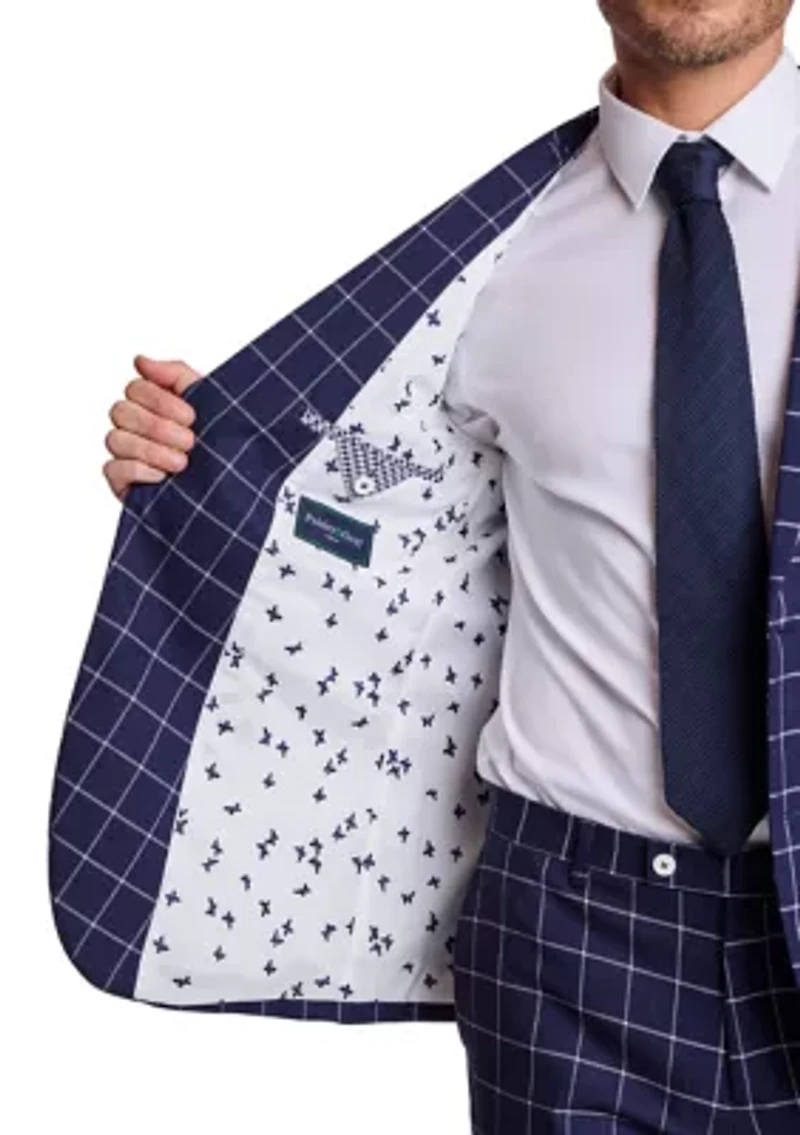 Men's Windowpane Suit Jacket