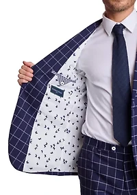 Men's Windowpane Suit Jacket