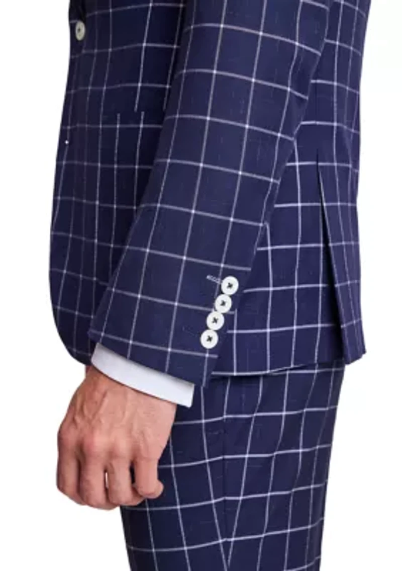 Men's Windowpane Suit Jacket