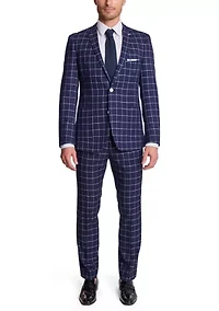 Men's Windowpane Suit Jacket