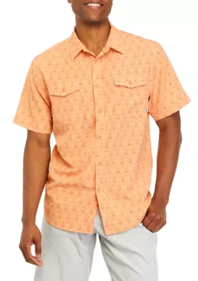 Performance Printed Snap Front Woven Shirt
