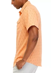 Performance Printed Snap Front Woven Shirt