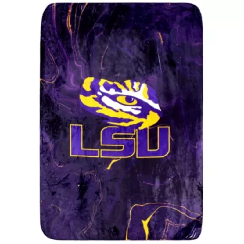 NCAA LSU Tigers Sublimated Soft Throw Blanket
