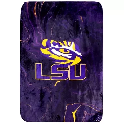 NCAA LSU Tigers Sublimated Soft Throw Blanket