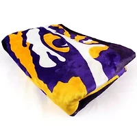 NCAA LSU Tigers Sublimated Soft Throw Blanket