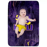 NCAA LSU Tigers Sublimated Soft Throw Blanket