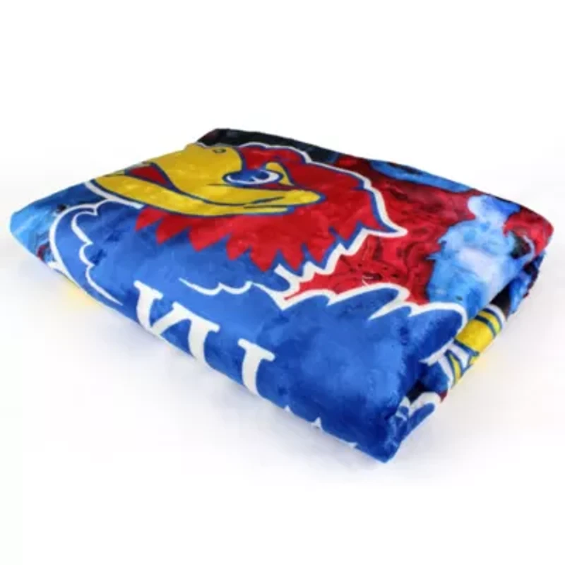 NCAA Kansas Jayhawks Sublimated Soft Throw Blanket