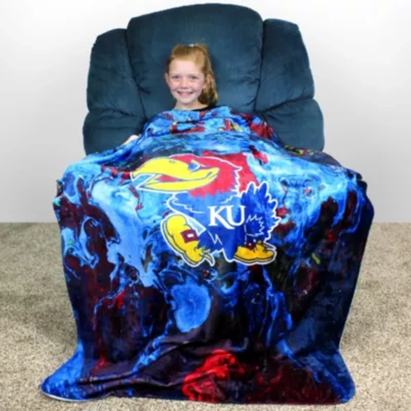 NCAA Kansas Jayhawks Sublimated Soft Throw Blanket