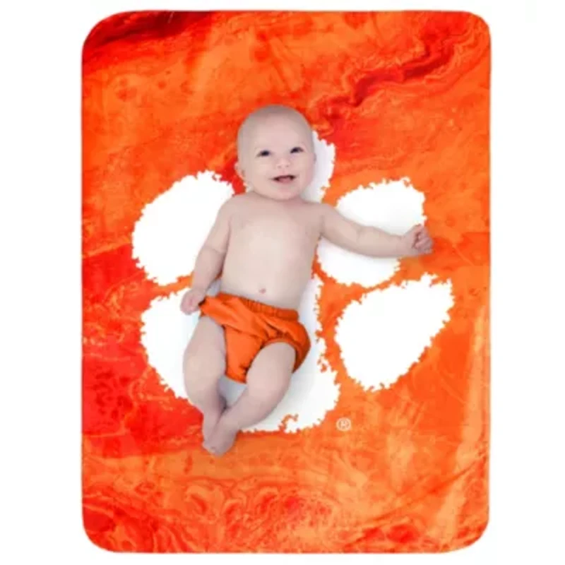 NCAA Clemson Tigers Sublimated Soft Throw Blanket