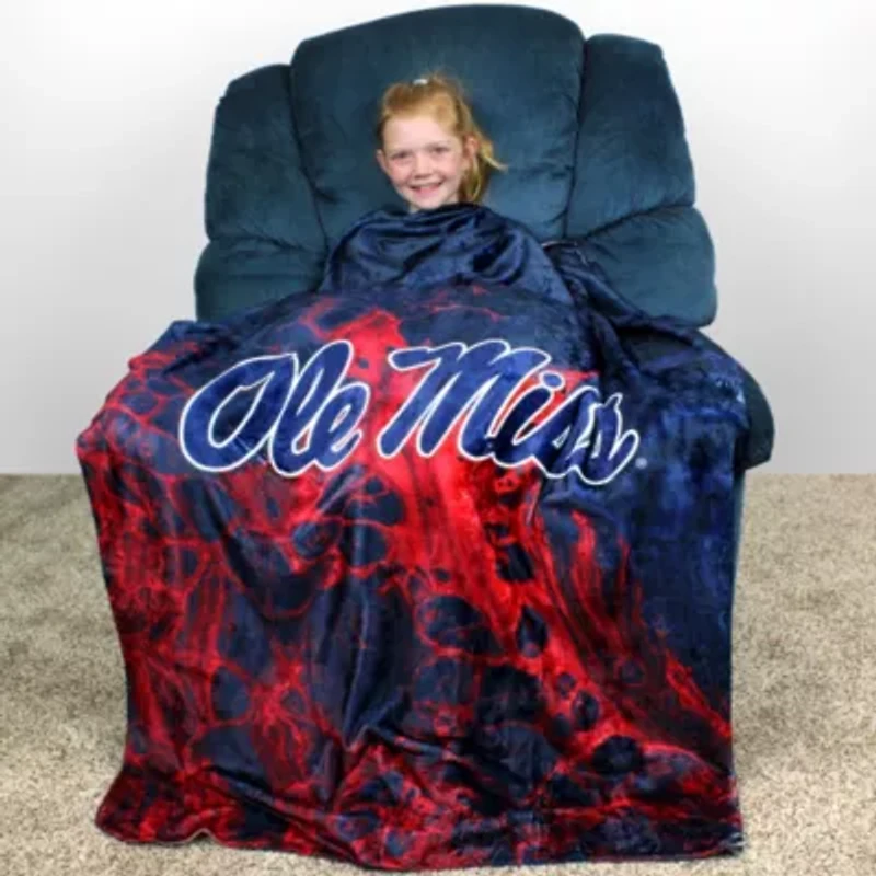 NCAA Ole Miss Rebels Sublimated Soft Throw Blanket