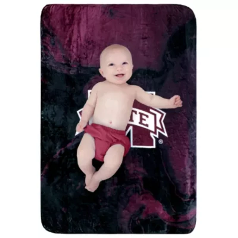 NCAA Mississippi State Bulldogs Sublimated Soft Throw Blanket