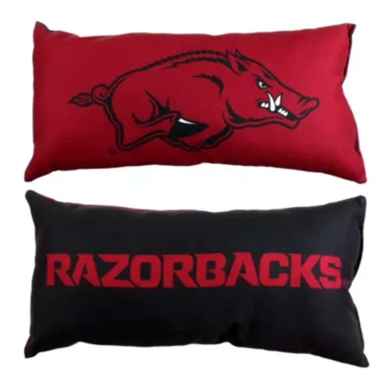 NCAA Arkansas Razorbacks 2 Sided Bolster Travel Pillow