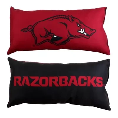 NCAA Arkansas Razorbacks 2 Sided Bolster Travel Pillow