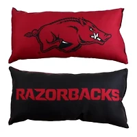 NCAA Arkansas Razorbacks 2 Sided Bolster Travel Pillow