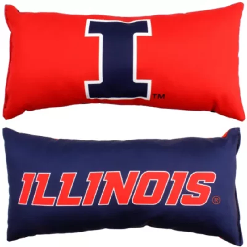 NCAA Illinois Fighting Illini 2 Sided Bolster Travel Pillow