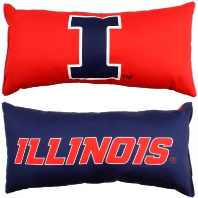 NCAA Illinois Fighting Illini 2 Sided Bolster Travel Pillow