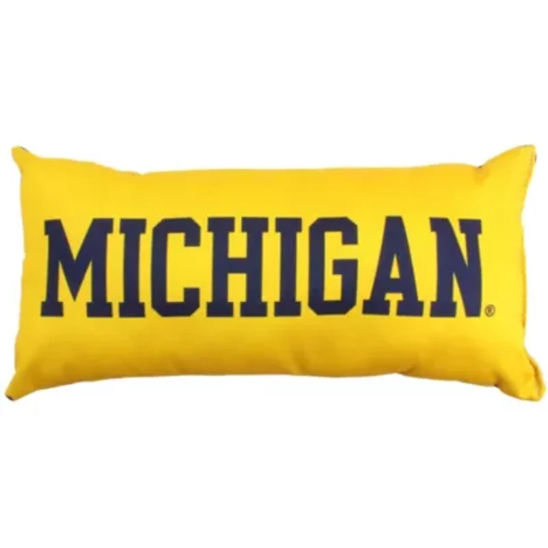 NCAA Michigan Wolverines 2 Sided Bolster Travel Pillow