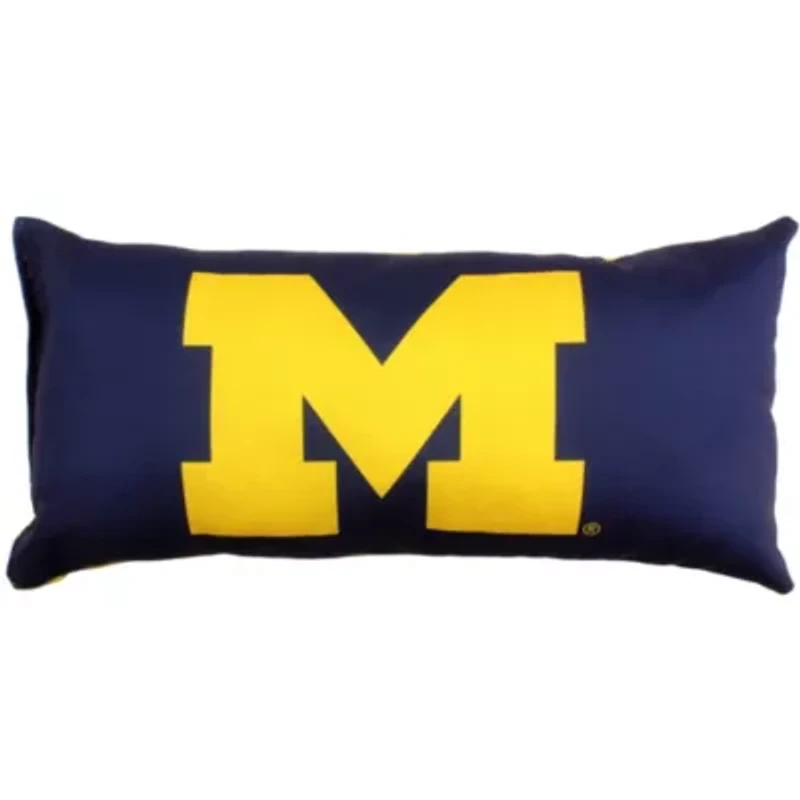 NCAA Michigan Wolverines 2 Sided Bolster Travel Pillow