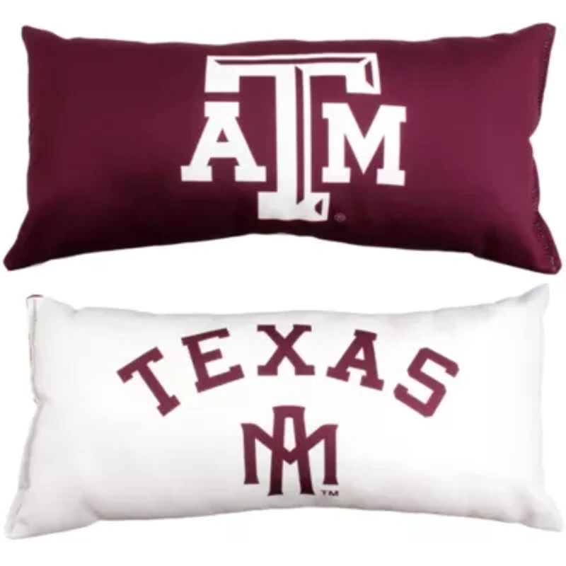 NCAA Texas A&M Aggies 2 Sided Bolster Travel Pillow