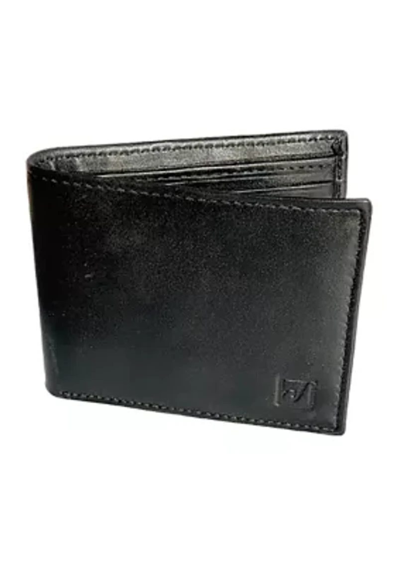 RFID Leather Bifold Wallet
