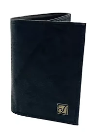 Double Edge Stitched Leather Tri-Fold Wallet