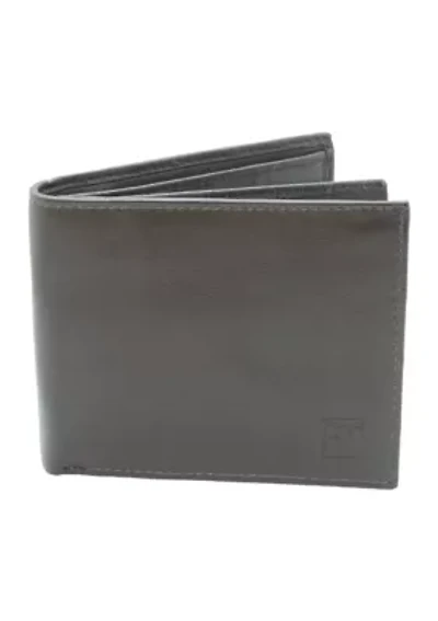 Sheepskin Leather RFID Center Flip Bifold Wallet