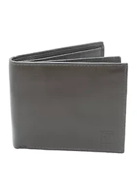 Sheepskin Leather RFID Center Flip Bifold Wallet