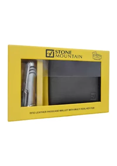 Passcase and Utility Knife Keychain Gift Set